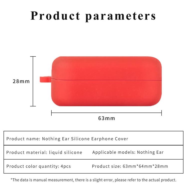 OEM Nothing Ear 1 Skal Hörlurar Drop-proof Silikon - Röd