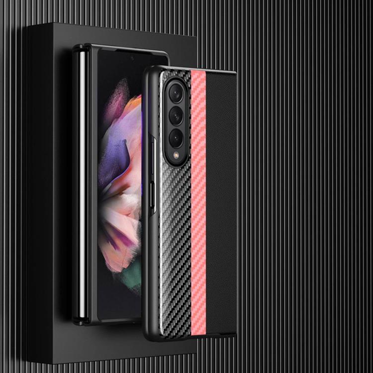 OEM Galaxy Z Fold 4 Skal Carbon Fiber - Rosa