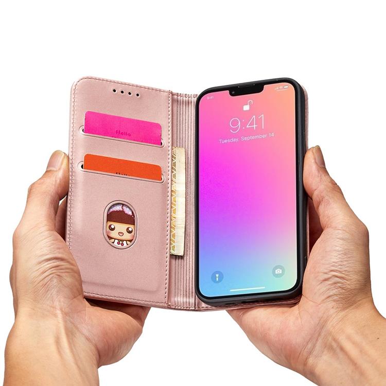 OEM iPhone 12 Pro Max Plånboksfodral Magnet Stand - Rosa