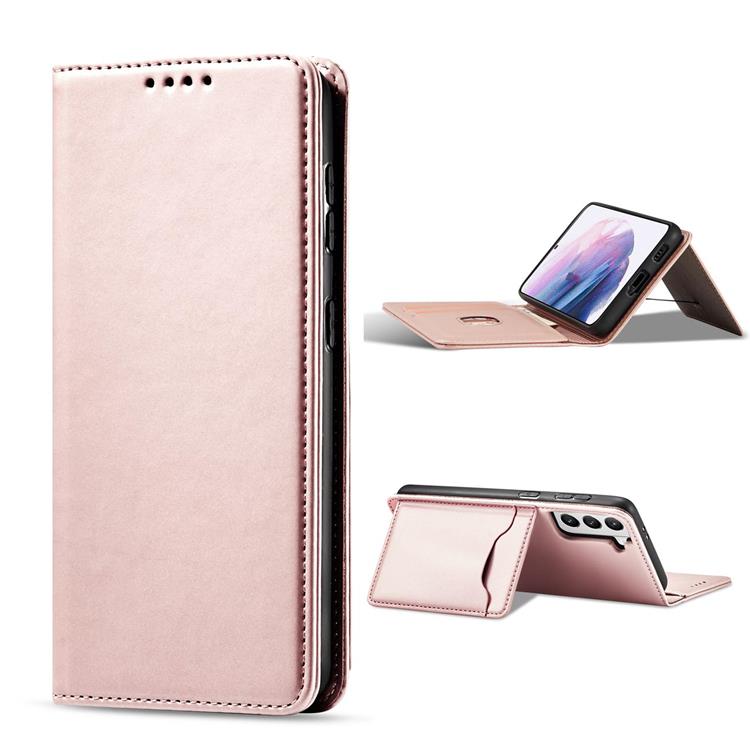 OEM Galaxy S22 Plus Plånboksfodral Magnet Stand - Rosa