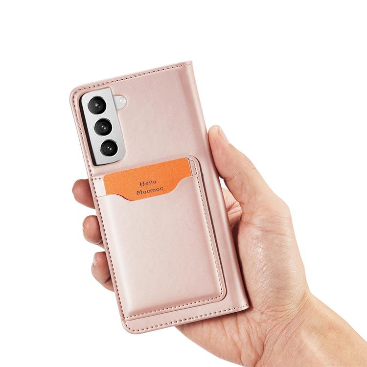 OEM Galaxy S22 Plus Plånboksfodral Magnet Stand - Rosa