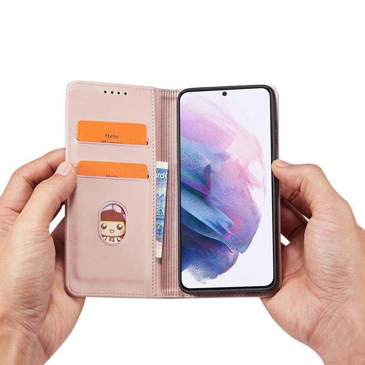 OEM Galaxy S22 Plus Plånboksfodral Magnet Stand - Rosa