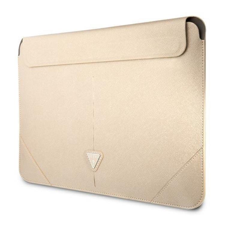 Guess Guess Datorfodral 16'' Saffiano Triangle Logo - Beige