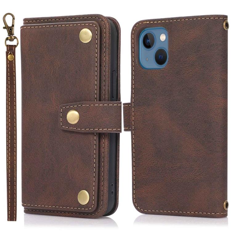 OEM iPhone 14 Plus Plånboksfodral Flip - Coffee