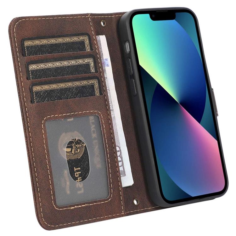 OEM iPhone 14 Plus Plånboksfodral Flip - Coffee