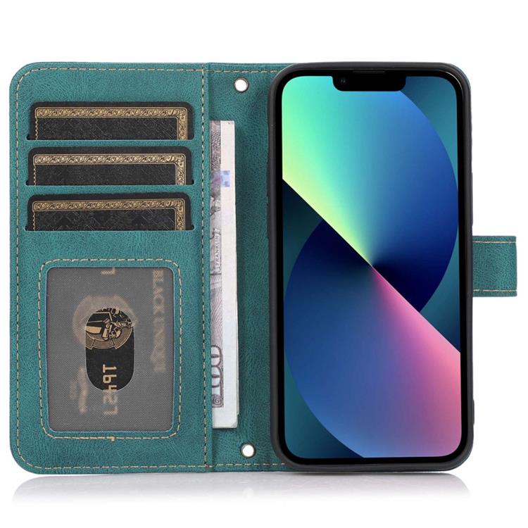 OEM iPhone 14 Plus Plånboksfodral Flip - Grön