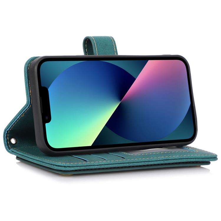 OEM iPhone 14 Plus Plånboksfodral Flip - Grön