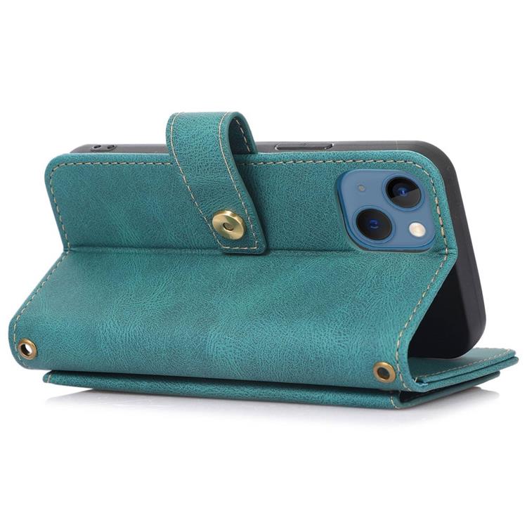 OEM iPhone 14 Plus Plånboksfodral Flip - Grön