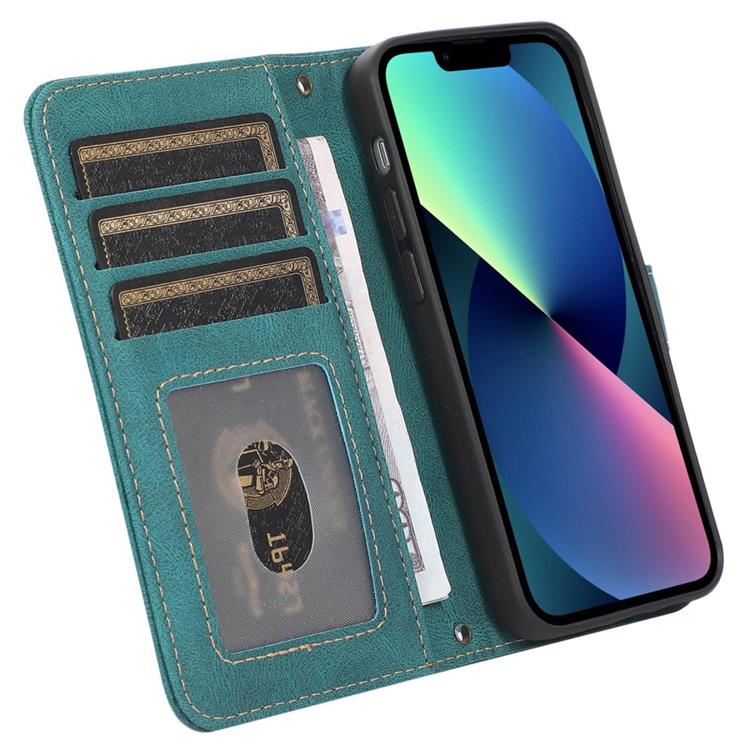 OEM iPhone 14 Plus Plånboksfodral Flip - Grön