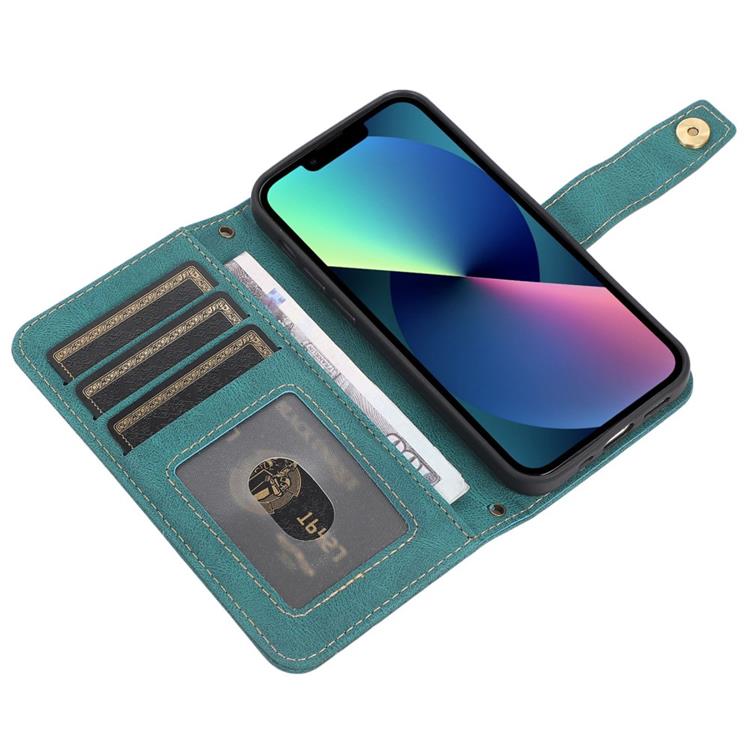OEM iPhone 14 Plus Plånboksfodral Flip - Grön