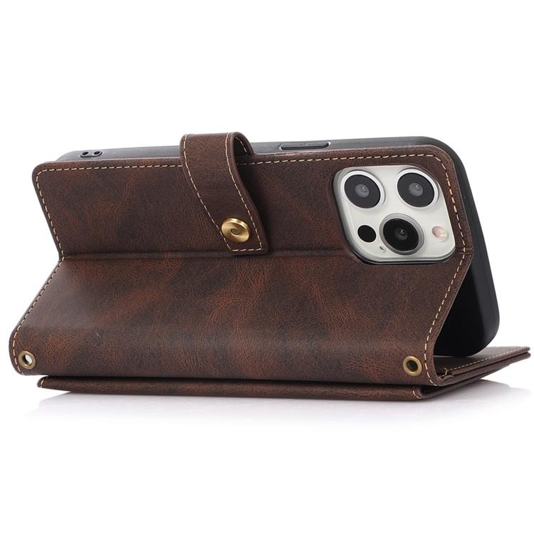 OEM iPhone 14 Pro Plånboksfodral Flip - Coffee