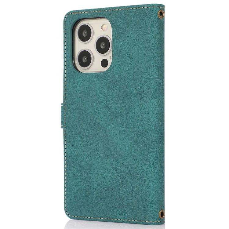 OEM iPhone 14 Pro Plånboksfodral Flip - Grön