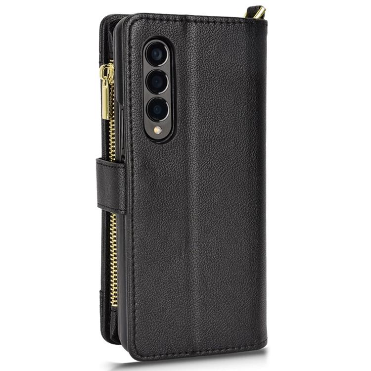 A-One Brand Galaxy Z Fold 4 Plånboksfodral Zipper Magnetic - Svart