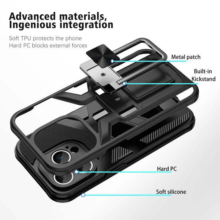 OEM iPhone 14 Pro Skal Kickstand - Svart