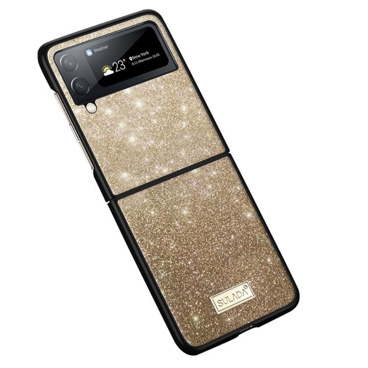UTGATT SULADA Galaxy Z Flip 4 Skal Glitter Sequins - Guld