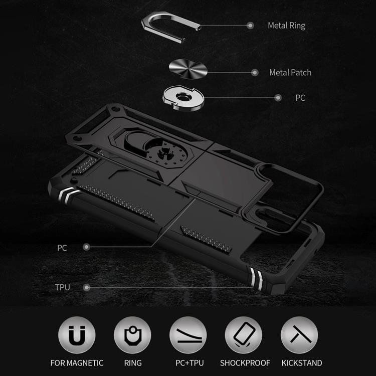 A-One Brand Galaxy Z Flip 4 Skal Ringhållare Kickstand - Svart