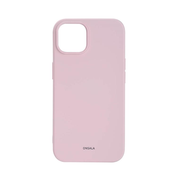 Onsala ONSALA iPhone 14 Plus Skal Silikon Chalk - Rosa