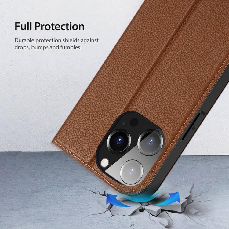 Dux Ducis Dux Ducis iPhone 14 Pro Plånboksfodral Skin X2 - Brun