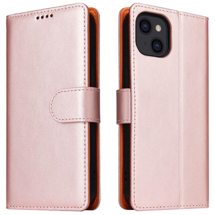 OEM iPhone 14 Plus Plånboksfodral Dual Flip - Rosa Guld