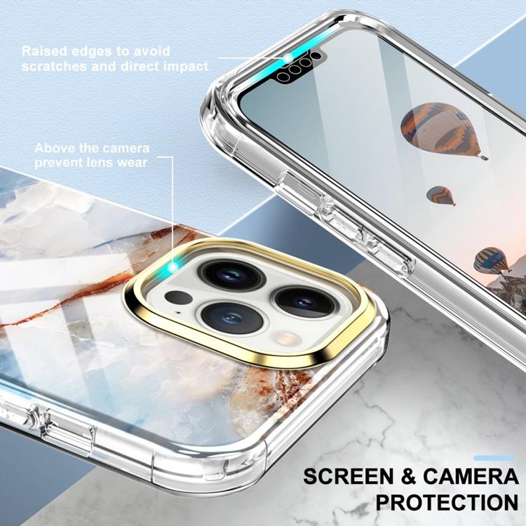 OEM iPhone 14 Pro Skal 360 Marble - Brun