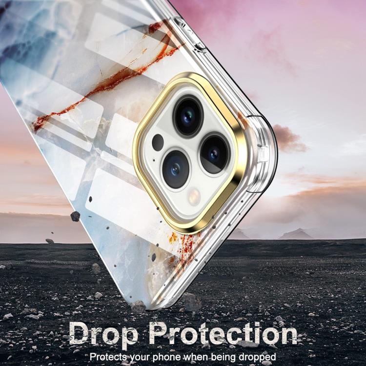 OEM iPhone 14 Pro Skal 360 Marble - Brun