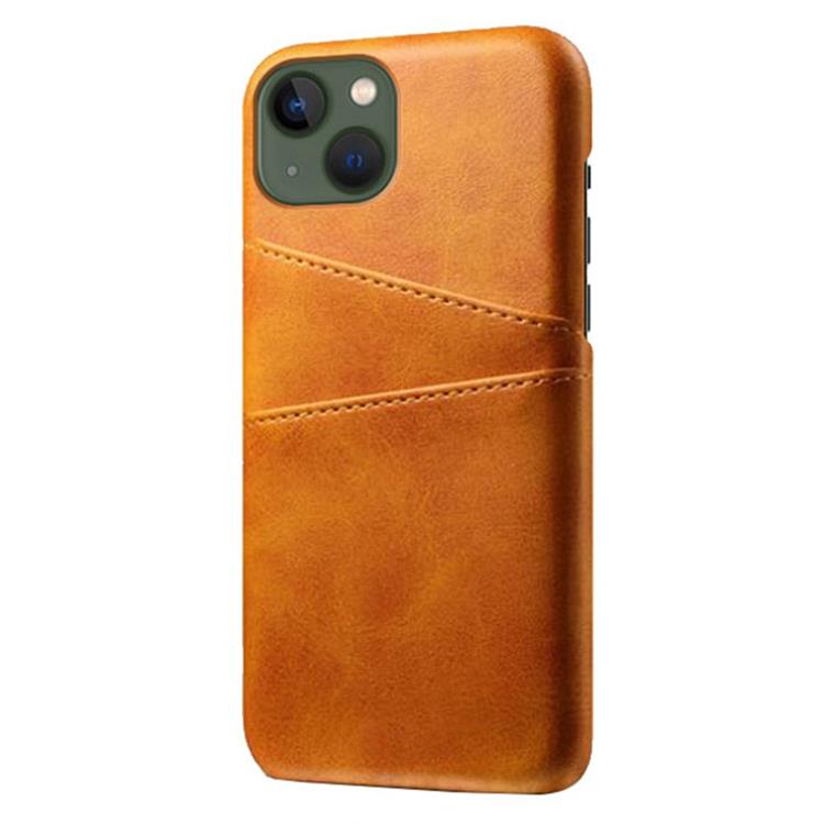 OEM iPhone 14 Plus Skal Korthållare PU Läder - Orange