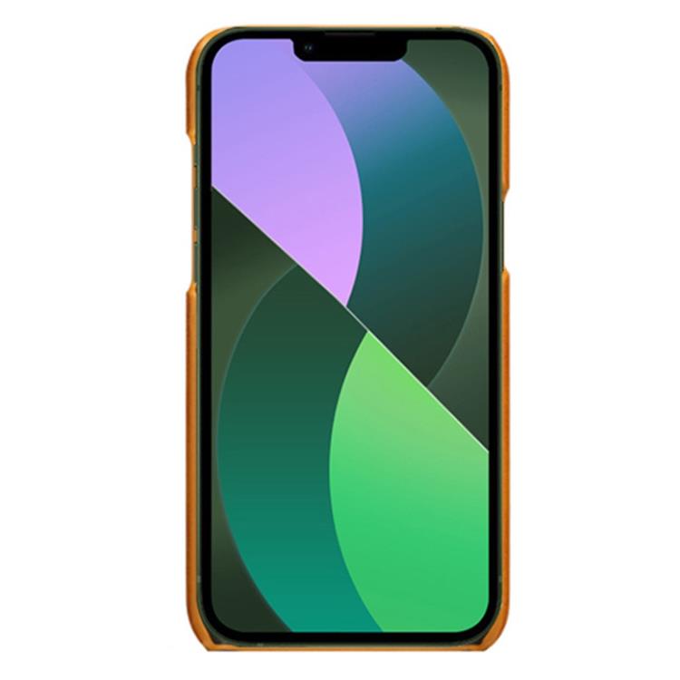 OEM iPhone 14 Plus Skal Korthållare PU Läder - Orange