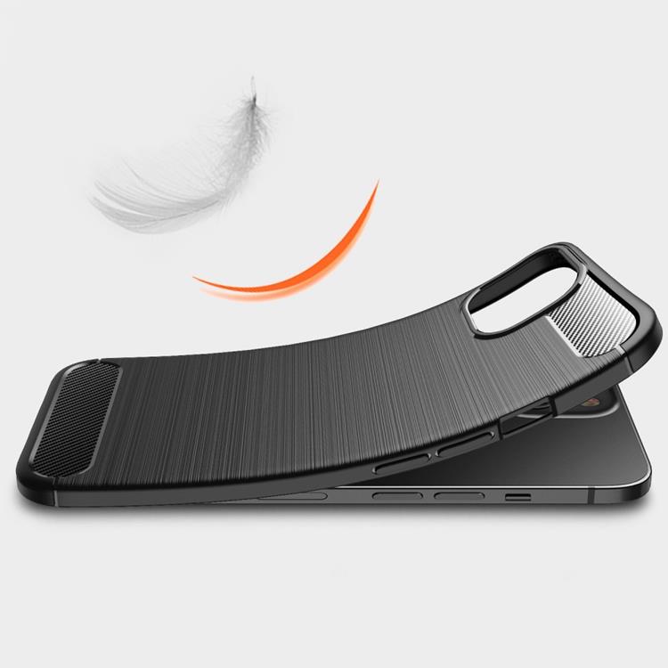 OEM iPhone 14 Skal Carbon Fiber Texture - Svart