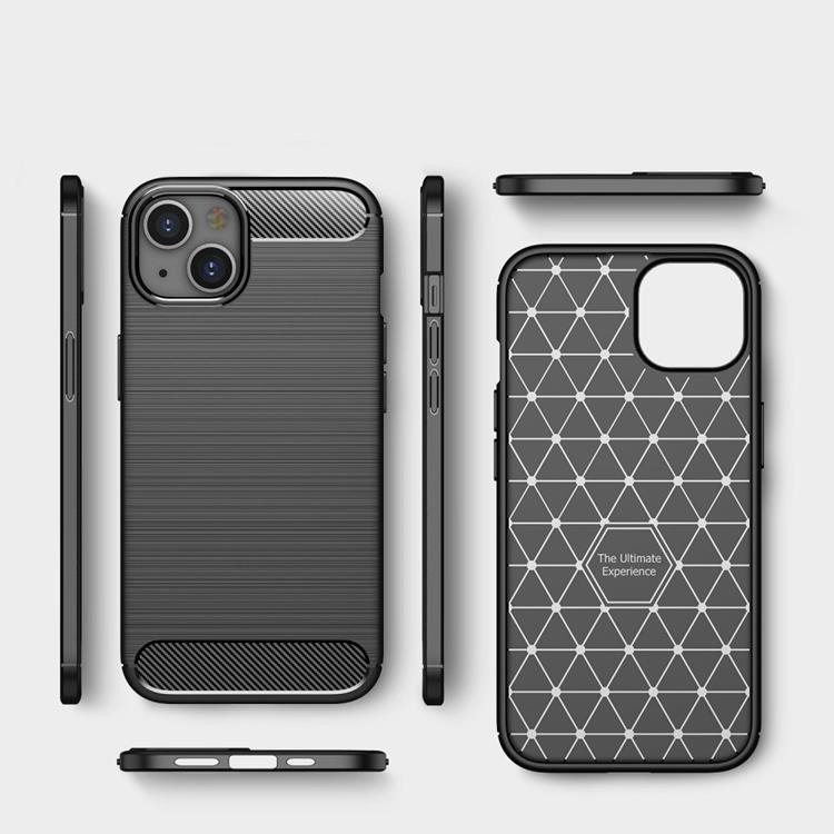 OEM iPhone 14 Skal Carbon Fiber Texture - Svart