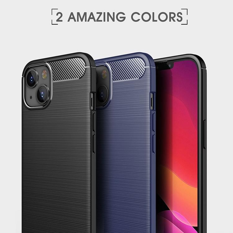 OEM iPhone 14 Skal Carbon Fiber Texture - Svart