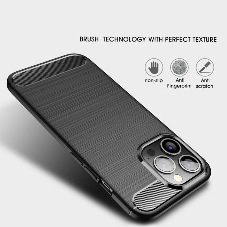 A-One Brand iPhone 14 Pro Max Skal Carbon Fiber Texture - Svart
