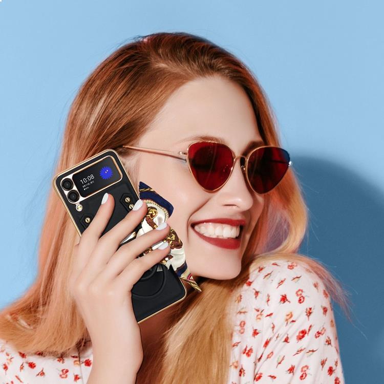 GKK GKK Galaxy Z Flip 3 5G Skal Handväska - Grön