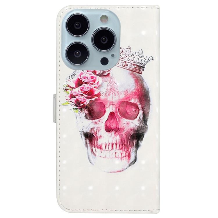 OEM iPhone 14 Pro Max Plånboksfodral 3D Pattern - Crown Skull