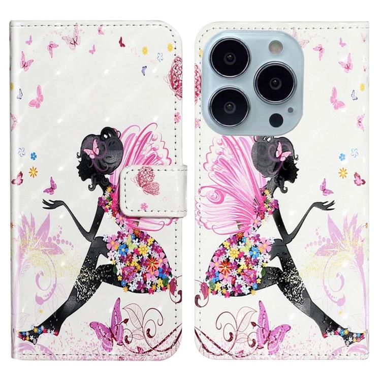OEM iPhone 14 Pro Plånboksfodral 3D Pattern - Girl