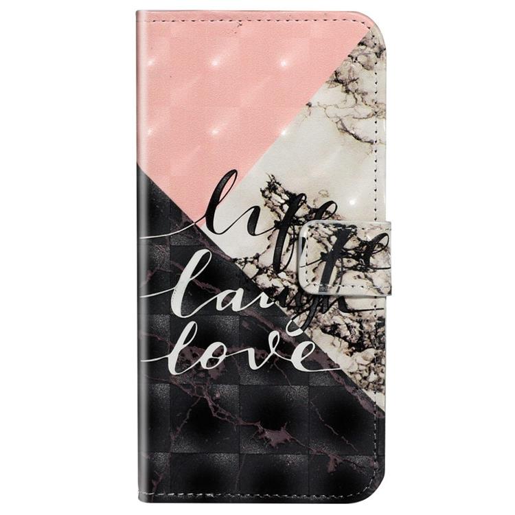 OEM iPhone 14 Pro Plånboksfodral 3D Pattern - Svart Marble