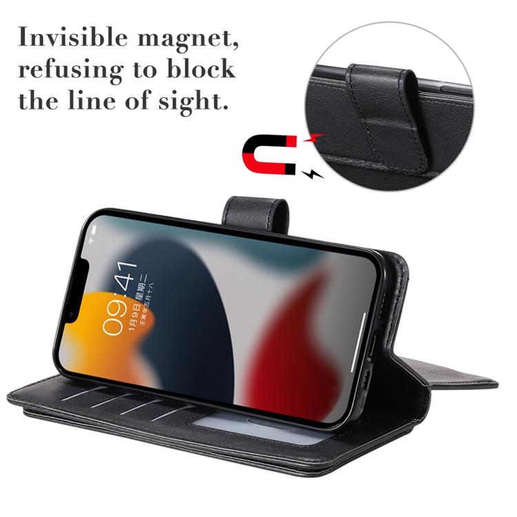 OEM iPhone 14 Plus Plånboksfodral KT PU Läder - Grön