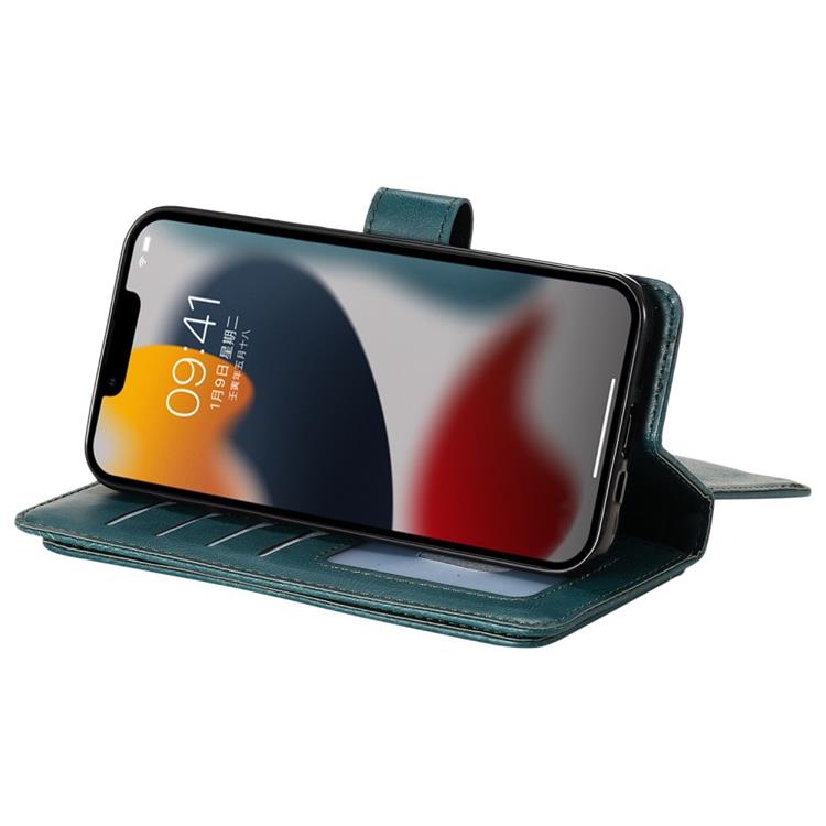 OEM iPhone 14 Plus Plånboksfodral KT PU Läder - Grön