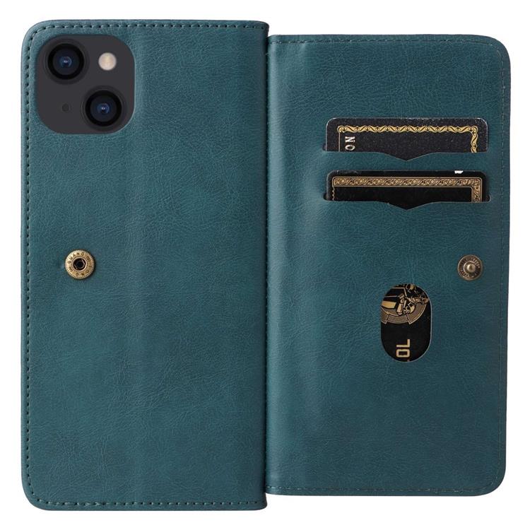 OEM iPhone 14 Plus Plånboksfodral KT PU Läder - Grön