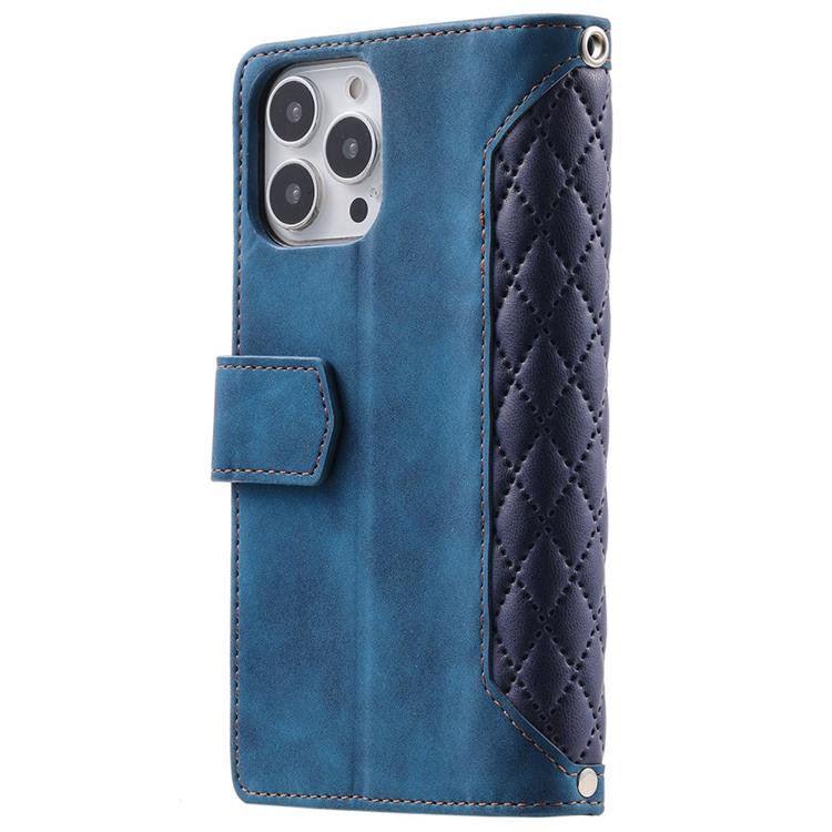 OEM iPhone 14 Pro Max Plånboksfodral Rhombus - Blå