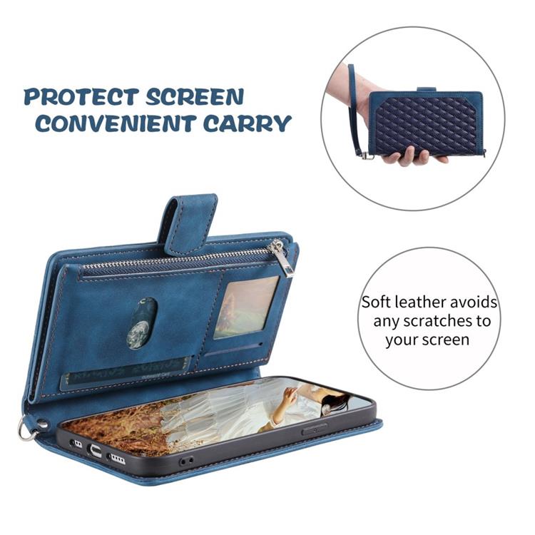 OEM iPhone 14 Pro Max Plånboksfodral Rhombus - Blå