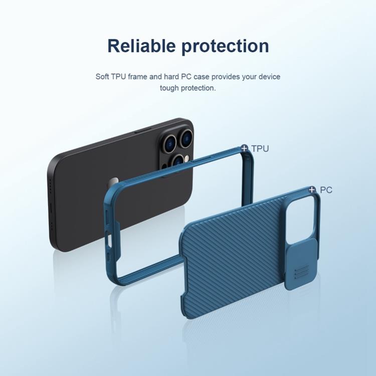 Nillkin Nillkin iPhone 14 Pro Max Skal Magsafe CamShield Pro - Blå