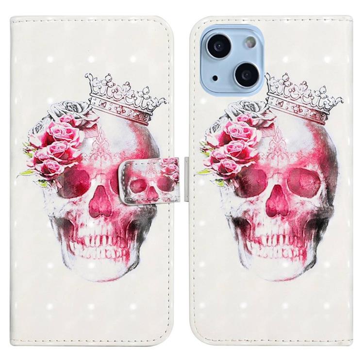 OEM iPhone 14 Plus Plånboksfodral Folio Flip - Crown Skull
