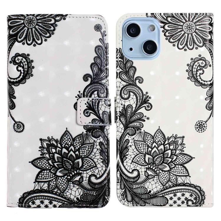 OEM iPhone 14 Plus Plånboksfodral Folio Flip - Lace Flower