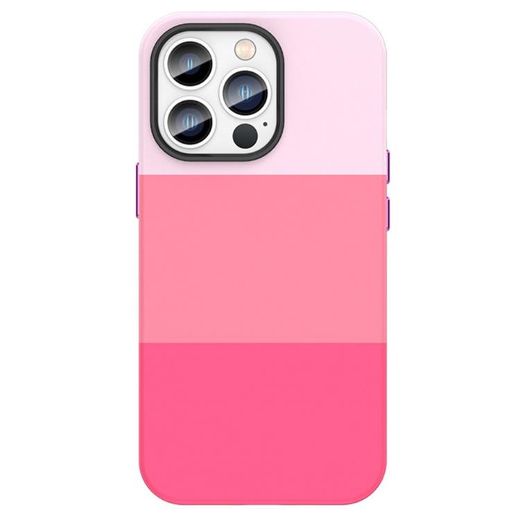 OEM iPhone 14 Pro Skal Color Splicing - Rosa