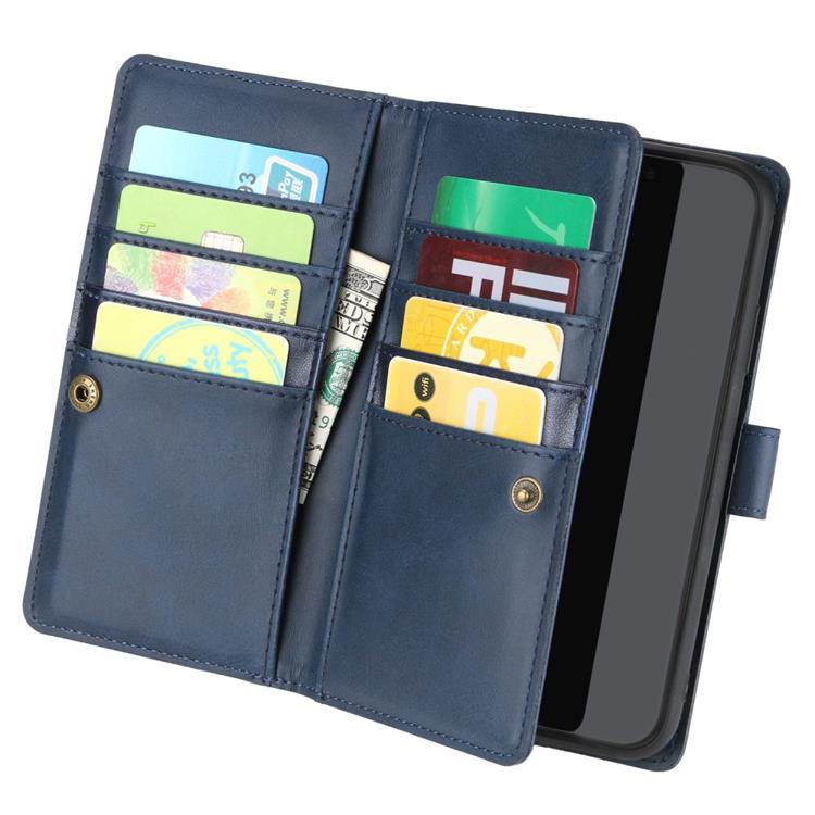 OEM iPhone 14 Pro Max Plånboksfodral Äkta Läder Flip - Blå