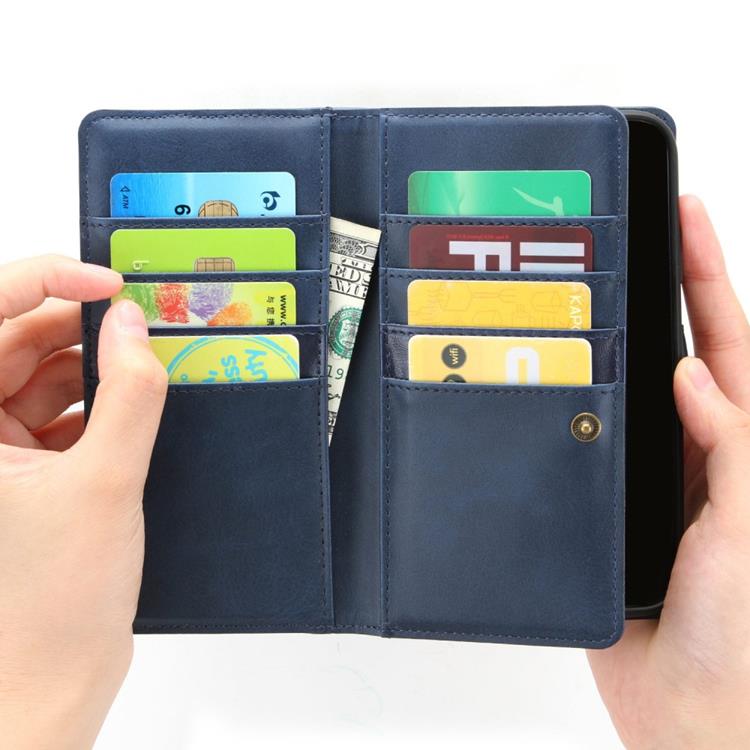 OEM iPhone 14 Pro Max Plånboksfodral Äkta Läder Flip - Blå