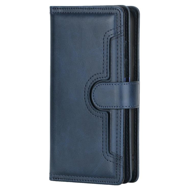 OEM iPhone 14 Pro Max Plånboksfodral Äkta Läder Flip - Blå