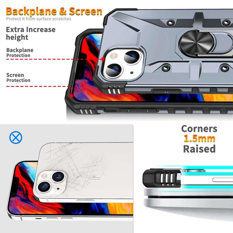 OEM iPhone 14 Skal Ringhållare Armor - Svart