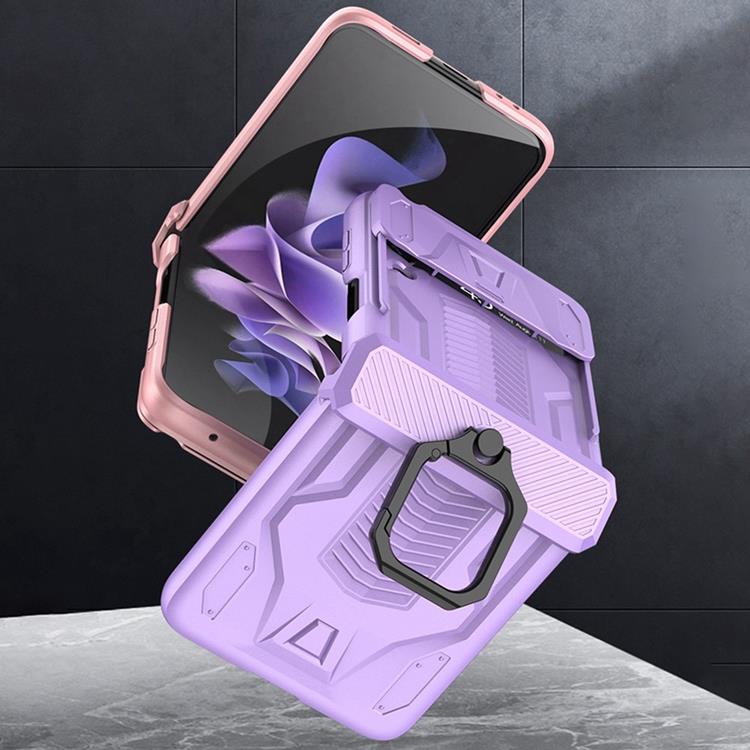 GKK GKK Galaxy Z Flip 4 Skal Ringhållare Kickstand - Vit