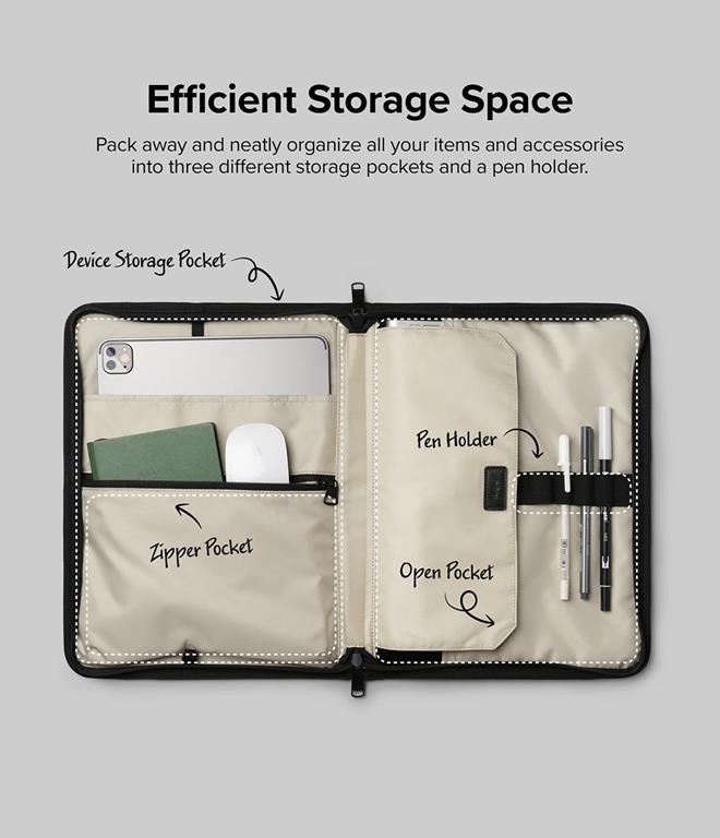 OEM Ringke Smart Zip Datorfodral upp till 13'' - Beige